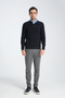 Men's Winter Regular Fit Polo Neck Basic Sweatshirt - 2