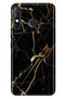 Infinix Hot 8 Case Colored Pictorial Silicone Yellow Black Marble