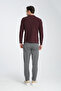 Men's Regular Fit Polo Collar Basic Sweatshirt with Drop Knit - 4