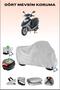 Rear Bag and Lock Compatible Grey Motorcycle Tarpaulin for Mondial 100 Nt Turquoise, Secure