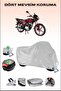 Rear Bag and Lock Compatible for Arora Ar 100-19 - Gray Motorcycle Tarpaulin, Elegant