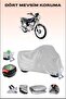 Rear Bag and Lock Compatible Gray Motorcycle Tarpaulin for Yu-Ki Yk-100M Modify, Safe