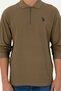 Men's Comfort Fit Half Zip Khaki Sweatshirt 50293413-Vr027 - 6