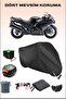 Black Rear Bag and Lock Compatible Motorcycle Tarpaulin for Kawasaki Zzr 1400 Abs, Secure