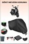 Back Bag and Lock Compatible Motorcycle Tarpaulin for Black Mondial 50 Beestreet, Secure
