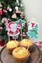 New Year's Themed Toothpick Ornaments New Year's New Year's Toothpick Ornaments Cupcake Ornaments Luxury Large Size 10 Pack - 2