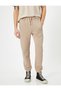 Jogger Sweatpants with Lace Waist and Pocket Detail - 3
