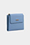 9738 Genuine Leather Small Size Women's Wallet Baby Blue - 4