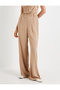 Palazzo Pants Silvery Pleated High Waist Unlined Semi Sheer - 3