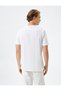 College T-Shirt Printed Crew Neck Short Sleeve Cotton - 4