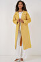 9113 Oversize Wide Cut Wool Long Stamp Coat - Yellow - 2