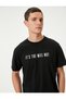 Cotton Short Sleeve Slogan Printed Crew Neck T-Shirt - 2
