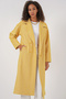 9113 Oversize Wide Cut Wool Long Stamp Coat - Yellow