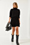 Women's Black Skirted Knitwear Top and Bottom Set 20246911 - 5