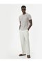 Striped T-shirt Pocket Detailed Crew Neck Short Sleeve - 2