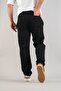 Men's Black Comfortable Fit Bagy Belted Drawstring Canvas Jeans - 4