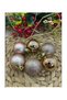 Christmas New Year Christmas Pine Tree Gold Ornament Cici Ball 4 cm 6