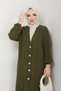 Women's Balloon Sleeve Button Closure Long Knitwear Cardigan - 7