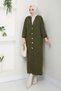 Women's Balloon Sleeve Button Closure Long Knitwear Cardigan - 4