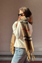 London Exclusive Design Cashmere Textured Thick Fringed Premium Scarf