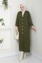 Women's Balloon Sleeve Button Closure Long Knitwear Cardigan - 2