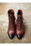 Samanta Real Leather Lace Detailed Zippered Women's Boots
