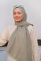 Bamboo Shawl Green (Tesettür, Cotton, Lightweight, Comfortable, Stylish, Quality, Affordable Price, Hijab, Shawl, Lux) - 3