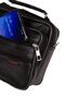 Men's Black Genuine Leather Crossbody Hand and Shoulder Bag (Middle Size) - 6
