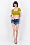 Women Washed Rip Shorts, Light Blue - 2