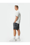 Abstract Printed Oversize Bermuda Shorts with Pockets - Lace-up Waist Design - 2