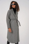 9118 Double Breasted Collar Fish Back Cashew Coat - D. Black - 3