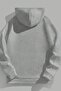 Unisex 3 Thread Gray Oversize I Don'T Care Printed Hooded Sweatshirt Hoodie - 2