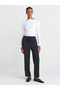 71582 Double Waistband Wide Leg Trousers-Anthracite
