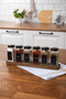 Mienda Home 6 Compartment Tall Wooden Spice Rack Stand - 6