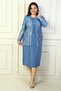 Women's Sequin and Glitter Embroidered Tulle Jacket Long Sleeve Lined Crepe Dress Plus Size 2-Piece Set Slim Fit - 2