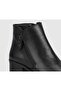Black Leather Women's Boots - 5