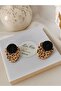 Matte Leopard Pattern - Gold Floor Fixed Polymer Clay Steel Stud Earring - 7