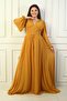 Front-Tied Wired Lined Long Chiffon Dress
