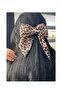 Leopard Patterned Bow Automatic Buckle