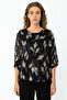 Self Patterned Balloon Sleeve Blouse 2015-24K