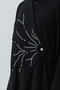 Stylish Ferace with Flower Motif - 4