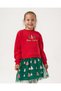 New Year's Christmas Print Cotton Dress Girls - 3