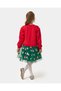 New Year's Christmas Print Cotton Dress Girls - 2