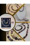 Shining Stars Series Tourmaline Stone Mixed Colors Necklace & Bracelet Set