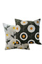 Green Floral Patterned Punch Throw Pillow - 2