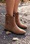 Fredy Women's Nude Suede Padded Heel Boots