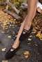 Winks Women's Coffee Real Suede Ballet - 8