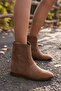 Fredy Women's Nude Suede Padded Heel Boots - 4