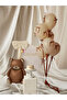 Retro Teddy Bear Bow Balloon Set - Brown Ribbon Teddy Bear Balloon Bunch