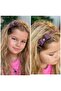 Imported Trendy Thin Metal Glitter Belt Bow Crown Women's Children's Crown Plum Purple